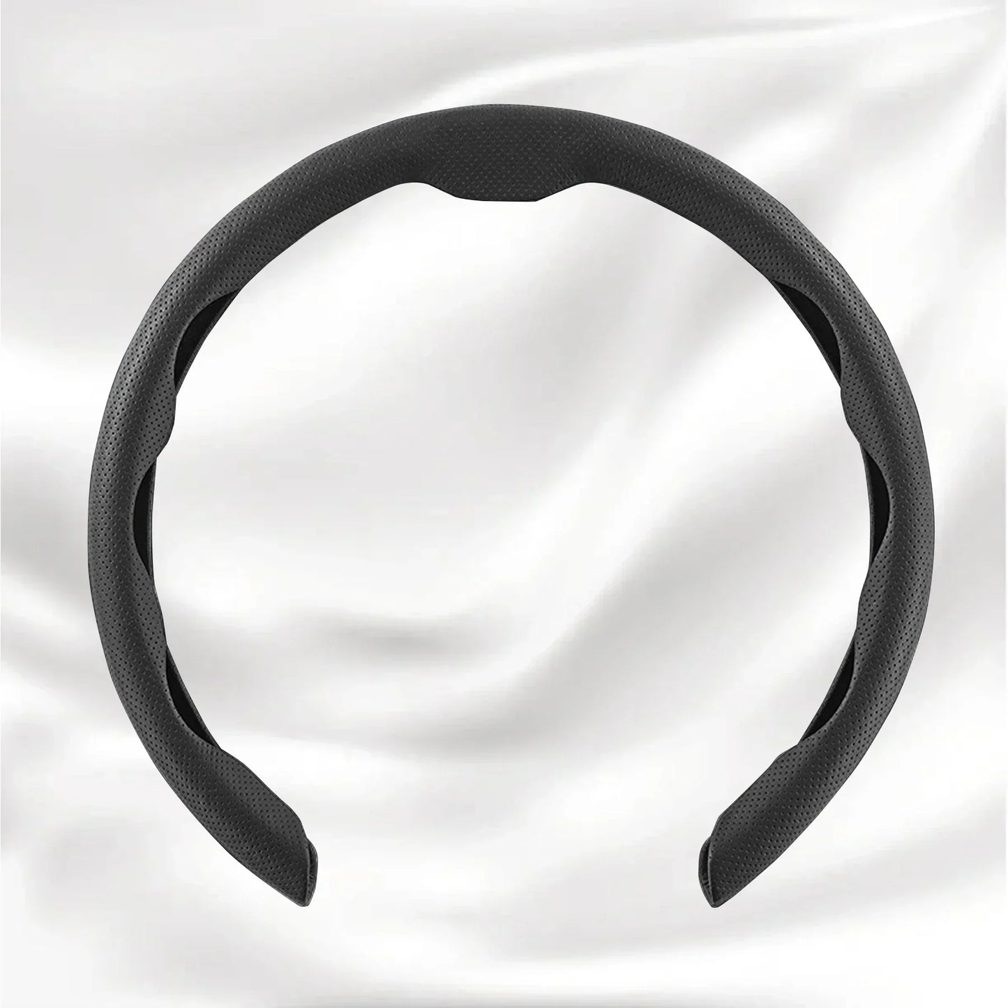 Nexi Customized Car Logo Breathable Ultra-thin 5D Leather & Carbon Car Steering Wheel Cover Universal Fit