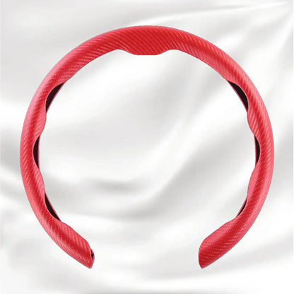 Nexi Customized Car Logo Breathable Ultra-thin 5D Leather & Carbon Car Steering Wheel Cover Universal Fit