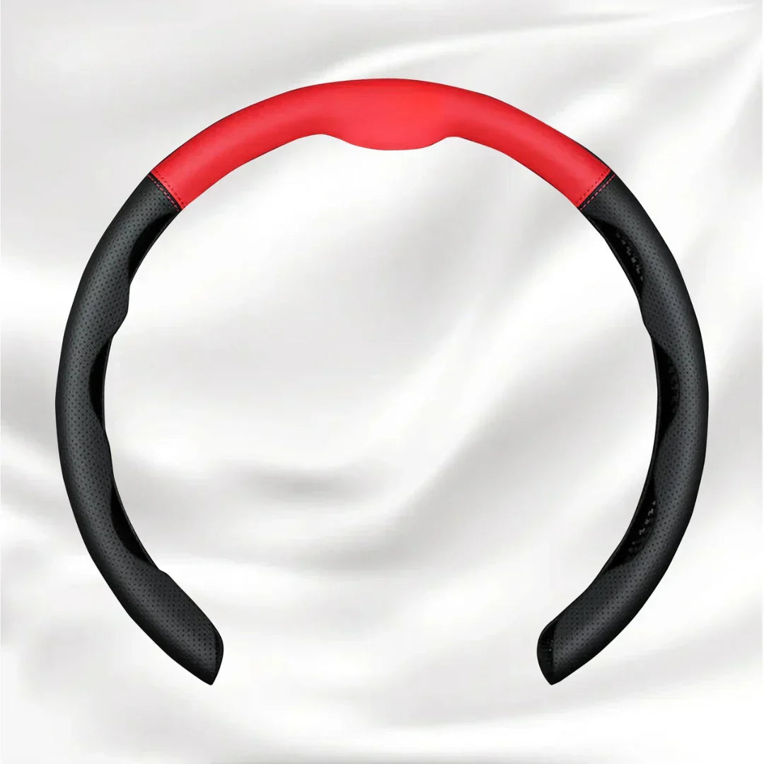 Nexi Customized Car Logo Breathable Ultra-thin 5D Leather & Carbon Car Steering Wheel Cover Universal Fit